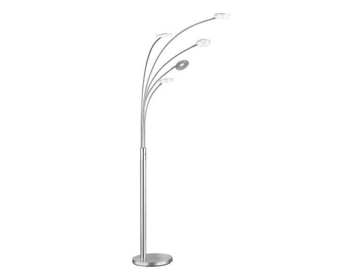 Led-Stehleuchte Dent, Chromfarben, Nickelfarben, Glas, länglich, 225 cm, Reach, CE, drehbar, 3-fach schaltbar, stufenverstellbar, Stufenschalter, Farbtemperaturwechsler, Lampen & Leuchten, Innenbeleuchtung, Stehlampen, Stehlampen dimmbar