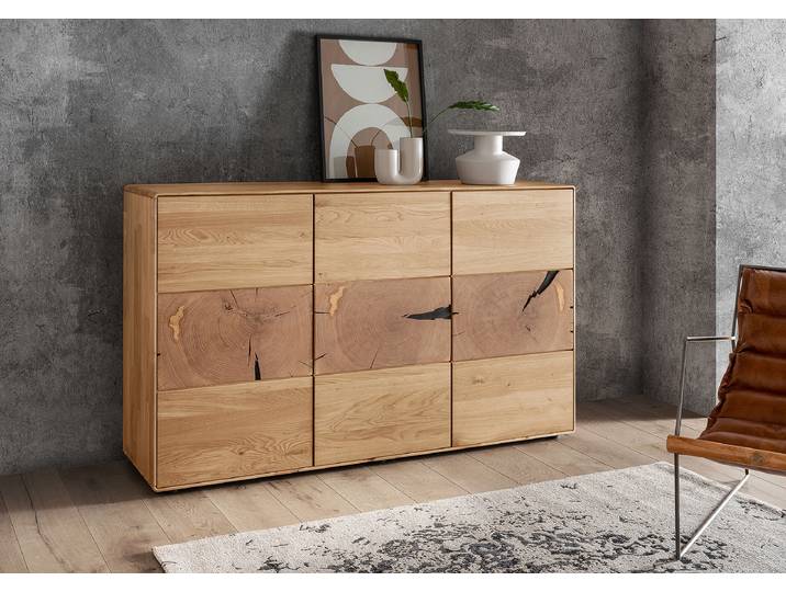 Enfilade massive Mieva 150 x 89 x 40cm Marron