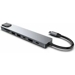 Inca ITPC-7T (USB-C, 8 Ports), Dockingstation + USB Hub, Silber