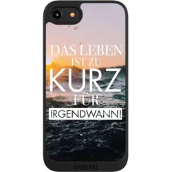 Nivocase Handyhülle für Apple iPhone 7 Hülle NIVOpure Case Schwarz Meer Statement Spruch (Apple iPhone 7), Smartphone Hülle, Schwarz