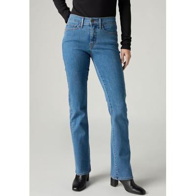 Bootcut-Jeans LEVI'S "315 Shaping Boot", Damen, Gr. 32, Länge 34, we have arrived, Denim/Jeans, Obermaterial: 80% Baumwolle, 19% Polyester, 1% Elasthan, lang, Jeans, Topseller