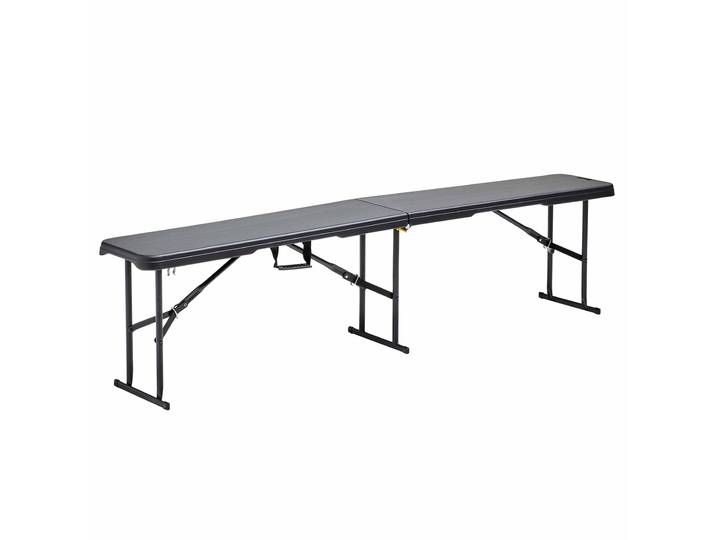 Oviala - Banc pliant noir 3 places 180cm