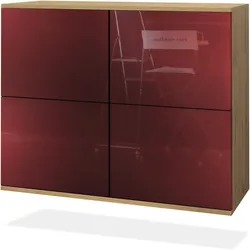 KOMMODE Rova Bordeaux Hochglanz