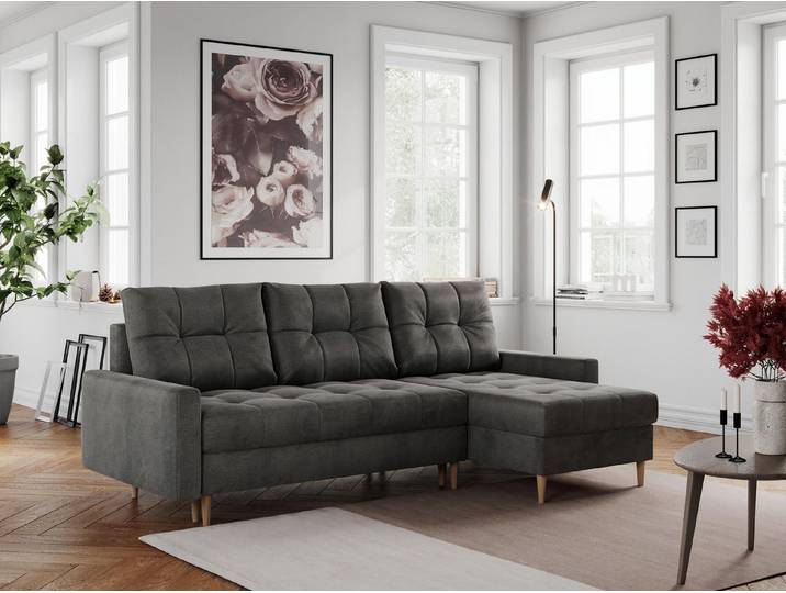 MKS MÖBEL Ecksofa COLIN+, mit Schlaffunktion, Mit der Möglichkeit zur Auswahl eines Toppers