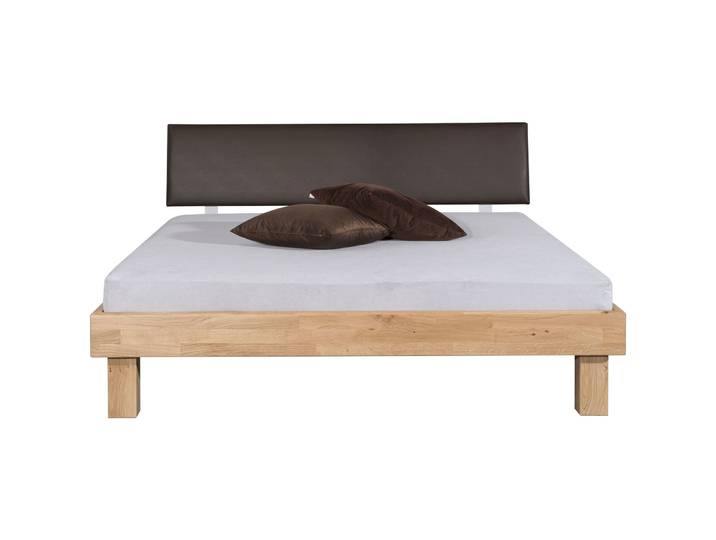 Bett Herbert Natur, Dunkelbraun Wildeiche Massivholz 180 x 200 cm