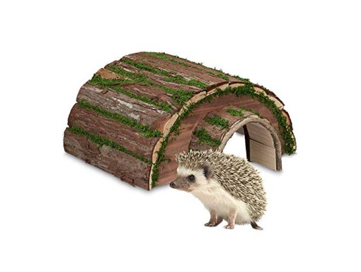 Relaxdays Igelhaus, Holz & Moos, Überwinterung für Igel im Garten, wetterfest, Igelhotel HxBxT: 20 x 40 x 42 cm, Natur