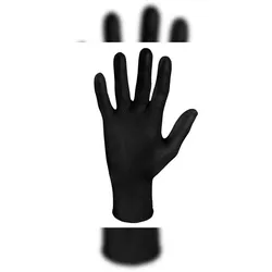 Meditrade Einmalhandschuhe StellarGrip Black - 500 Nitrilhandschuhe - puderfrei - Gr. S