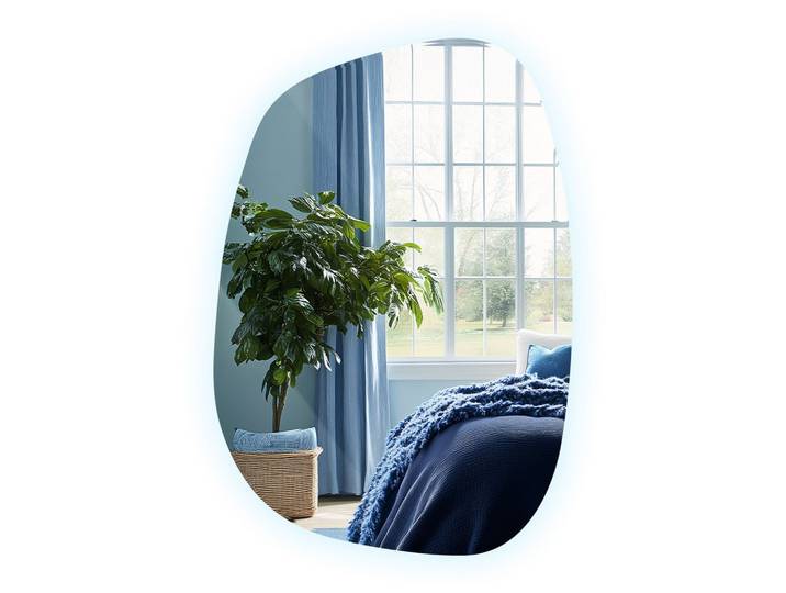 LED SPIEGEL 90,9 x 66 cm Unregelmäßige Form Kaltweiß 6500K