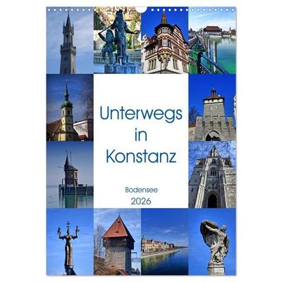 Unterwegs in Konstanz (Wandkalender 2026 DIN A3 hoch), CALVENDO Monatskalender