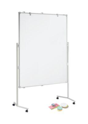 MAUL Moderationstafel Pro, Whiteboard/Whiteboard + Moderationskarten-Set mit 360 Karten und 200 Pin-Nadeln