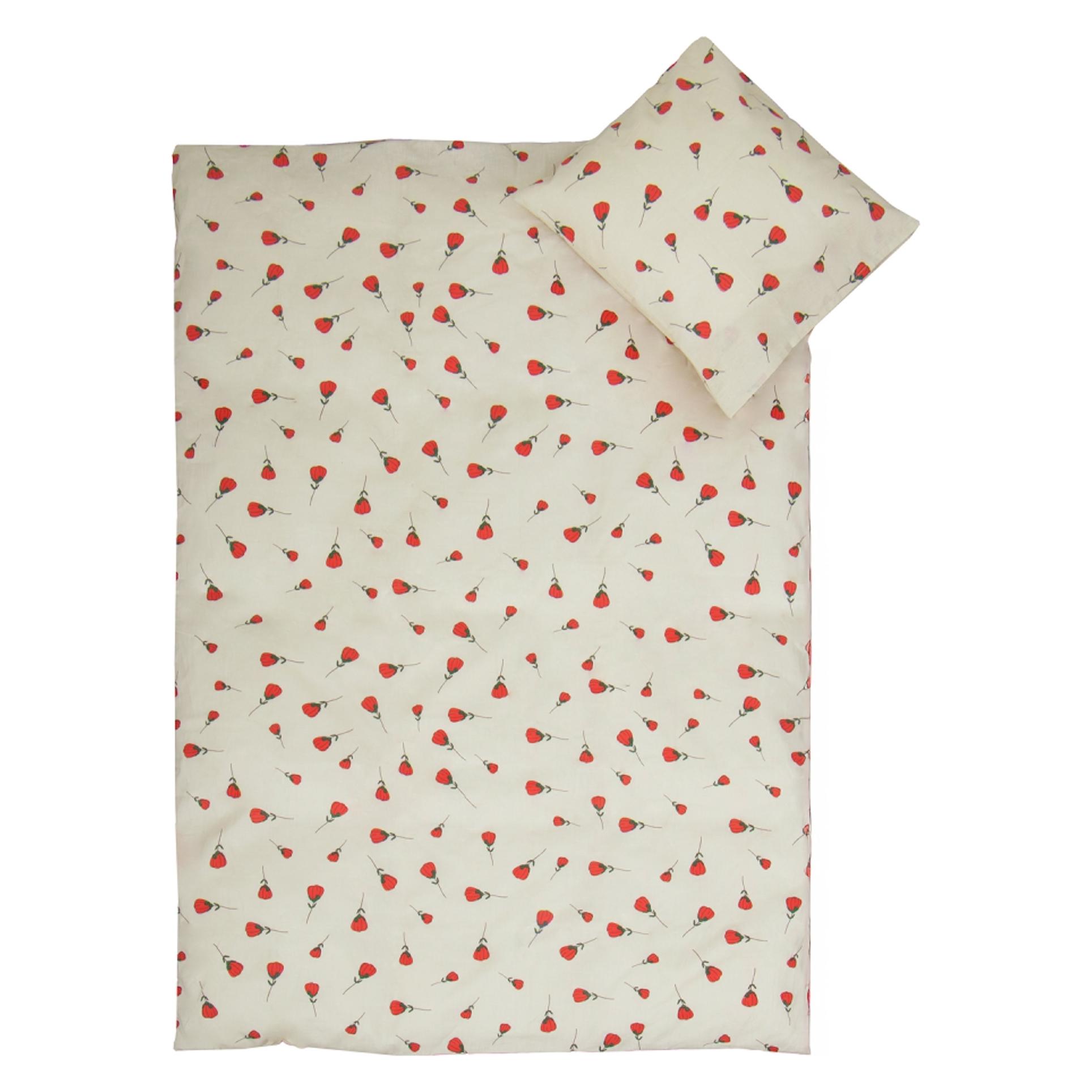 By Mats Bed Linen Baby Size 70 x 100 cm - Mixed Roses (MAT100) (100 x 70 cm, 45 x 40 cm) (MAT100)