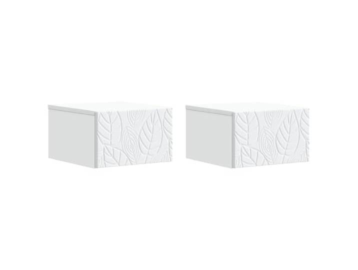 Heofavd Wandmontierter Nachttisch 2er Set Weiss 49x34,5x20 cm