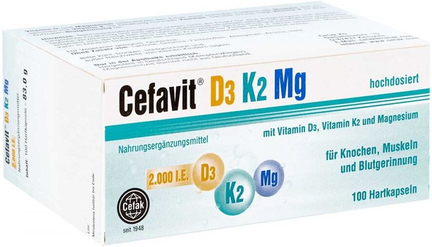 Cefavit D3 K2 Mg 2.000 I.E. Hartkapseln