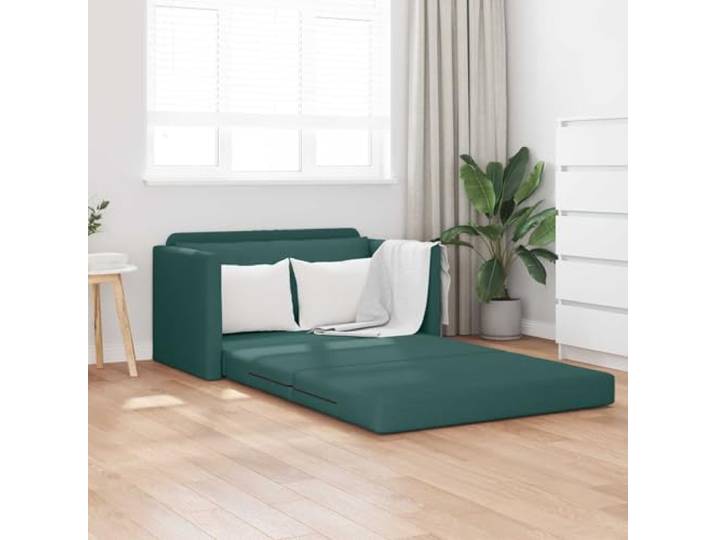 ZQQLVOO Schlafsofa Dunkelgrün 124 x 71 x 78 cm Stoff Verstellbarer Mechanismus, Schaumfüllung, Metall- und Sperrholzrahmen, abnehmbare Bezüge