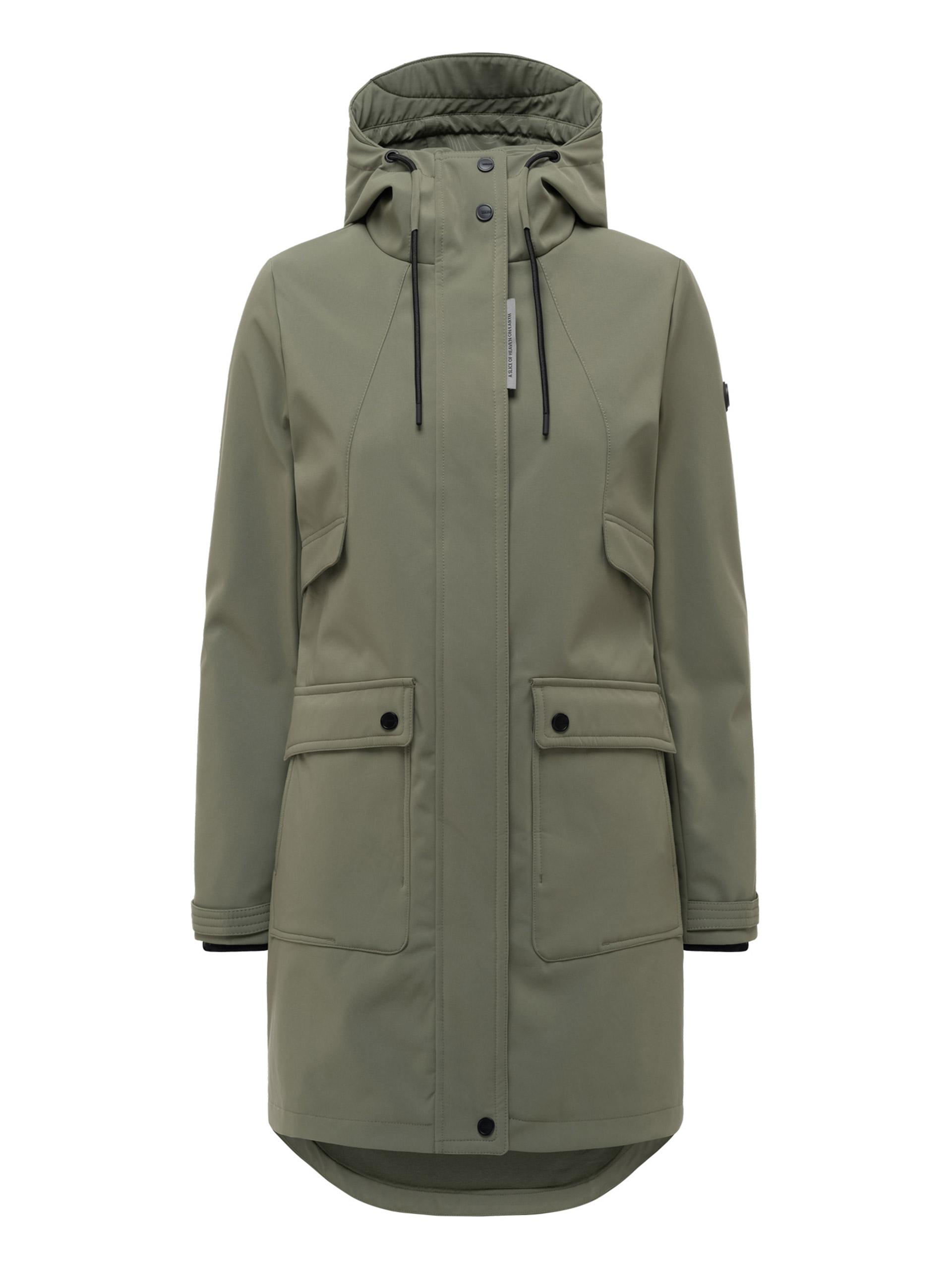 Navahoo Damen Softshell Übergangsjacke Morgennebel mit Kapuze