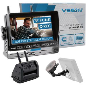 VSG24 Rückfahrkamera Element HD 24571, 1080p Kamera 140°, Nachtsicht, Monitor, kabellos