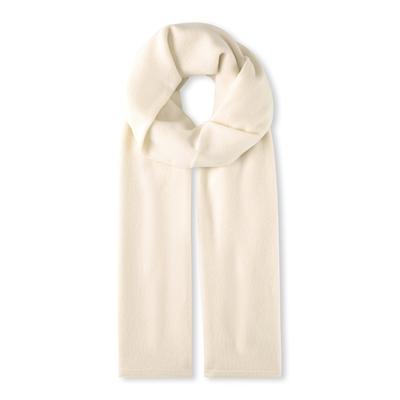 Schal FALKE "Pure Cashmere", Damen, Gr. onesize, off, weiß (2040), Modetücher Schal