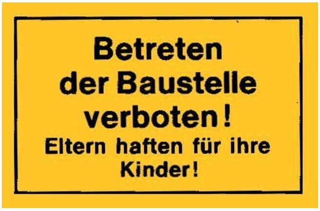 Panneau 300x200 Entrée chantier interdite jaune ; Siebdruck Jäger (4317784368186)