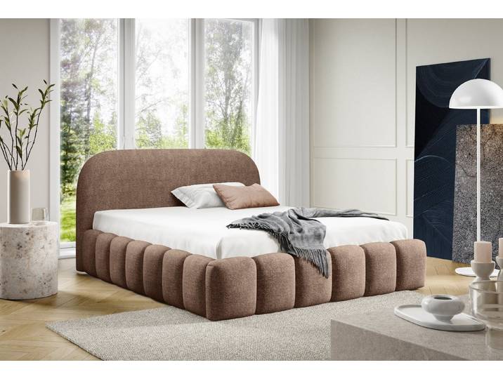 yourhouse24 Polsterbett Design-Polsterbett – Cloud-Bed im Plüsch-Design mit Bettkasten, Luxus Wolkenbett mit Bettkasten & Lattenrost
