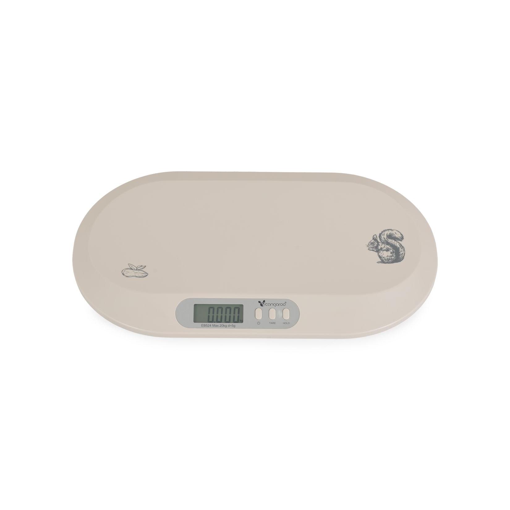 Cangaroo Babywaage Peanut Maßband LCD-Display Tara-Funktion Haltefunktion 20 kg grau