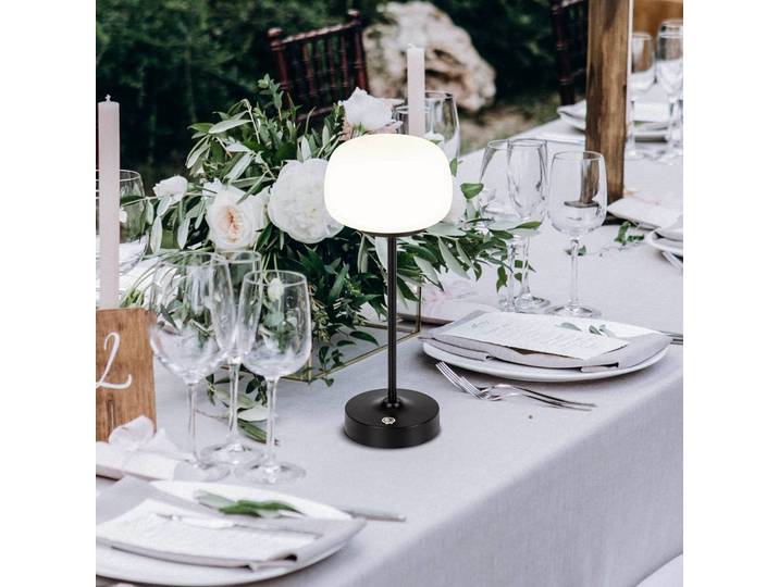 Näve LED Tischlampe Pina, dimmbar, schwarz, für Wohn- / Esszimmer, Metall, Modern, LED Tischlampe