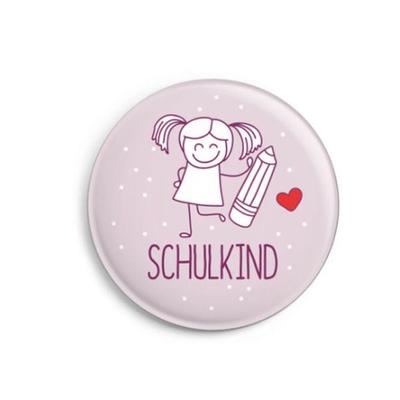 Button: Schulkind für Mädchen