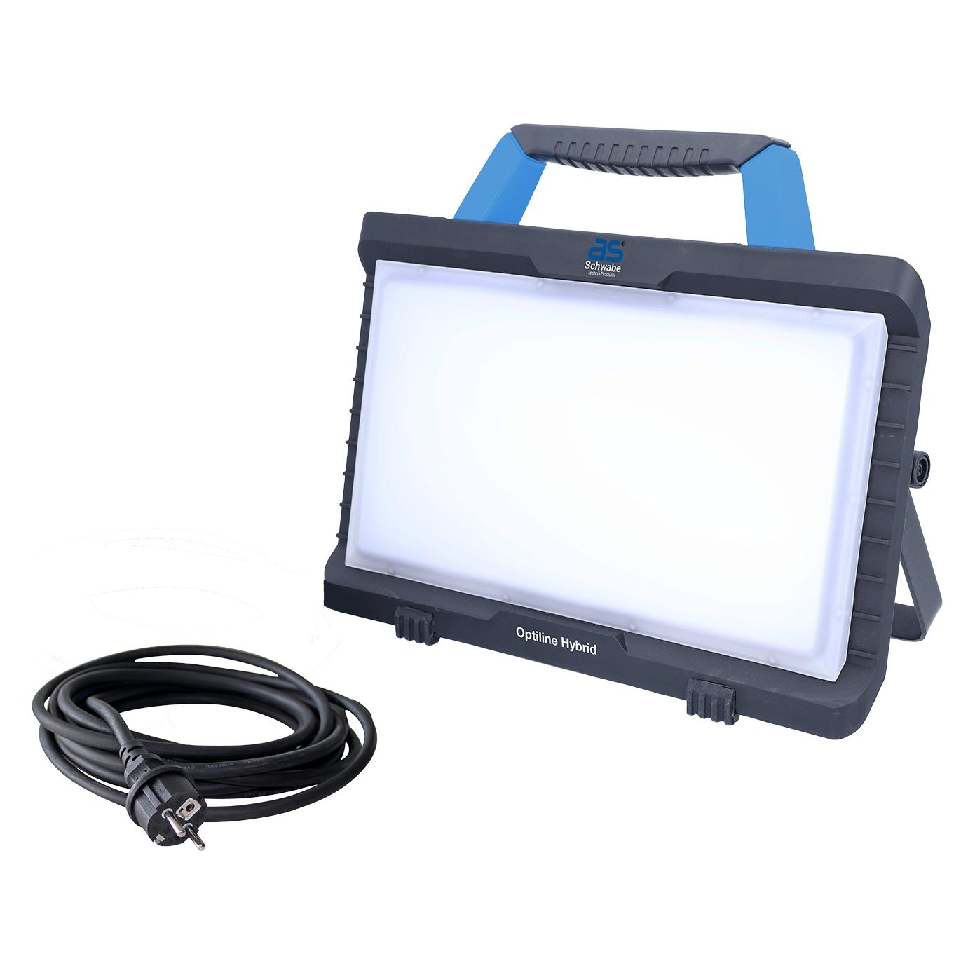 As - Schwabe Optiline Hybrid LED-Arbeitsleuchte mit Akku/Netzbetrieb (6500 lm) (46382)