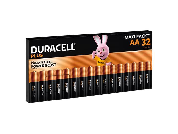 Duracell Pile alcaline AA / LR6 Plus Powerboost - Lot de 32