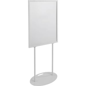 Böttcher-AG Infoständer aus Aluminium, weiß, A1, 152,5 cm Höhe, beidseitig