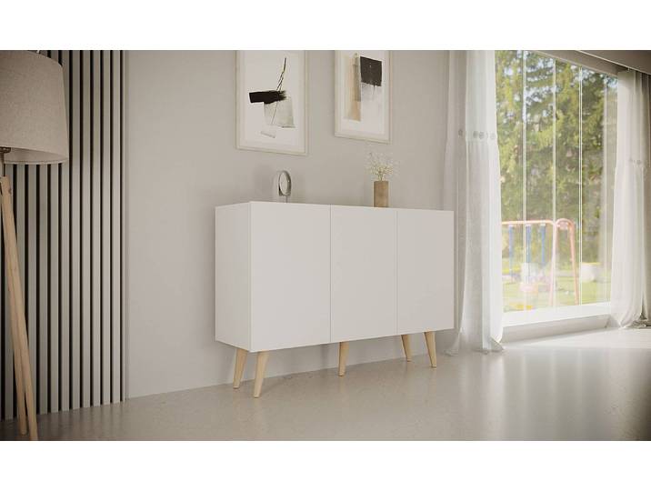 Meuble TV Babydreams 120 x 40cm Blanc/Blanc