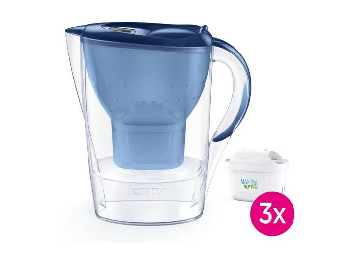 Wasserfilter BRITA Marella , blau, B:10,5cm H:25,8cm T:25,8cm, Kunststoff, Filterkartuschen, Wasserfilter