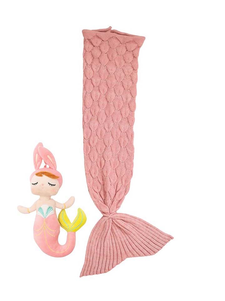 Crochetts 2tlg. Set: Beindecke mit Puppe "Doll Lana" in Rosa - onesize