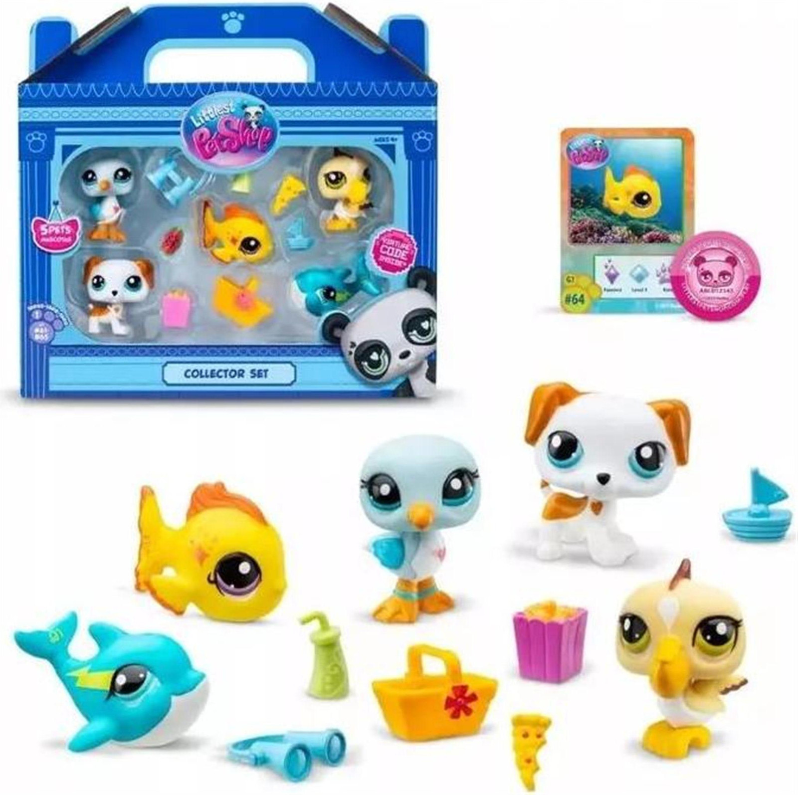 Littlest Pet Shop Strandvrienden 5-pack met 5 figuurtjes en accessoires