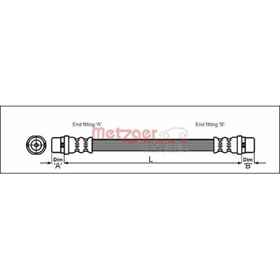 METZGER AUTOTEILE Bremsschlauch 4114748 für Audi