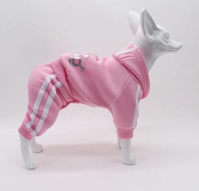 Uplifted Finds Adidog Dog Jumpsuit Sports Suit For Small Dogs s pink