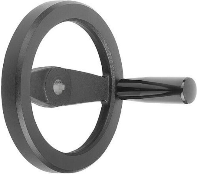 KIPP Volant à 2 rayons Ø 200 mm aluminium noir poudré (K0162.51200X18)