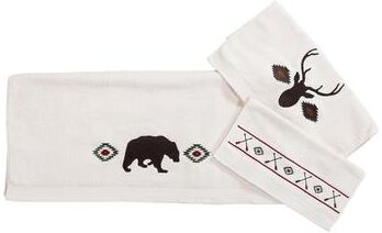 Paseo Road by Hiend Accents Lodge Embroidered Aztec Bear Towel Set, 3PC
