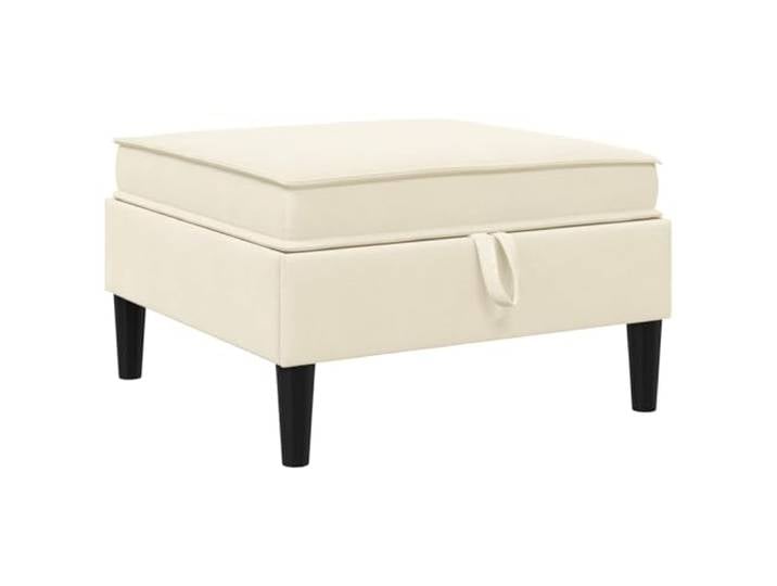 Makastle Sofa Couch Hocker mit Stauraum Creme Samt