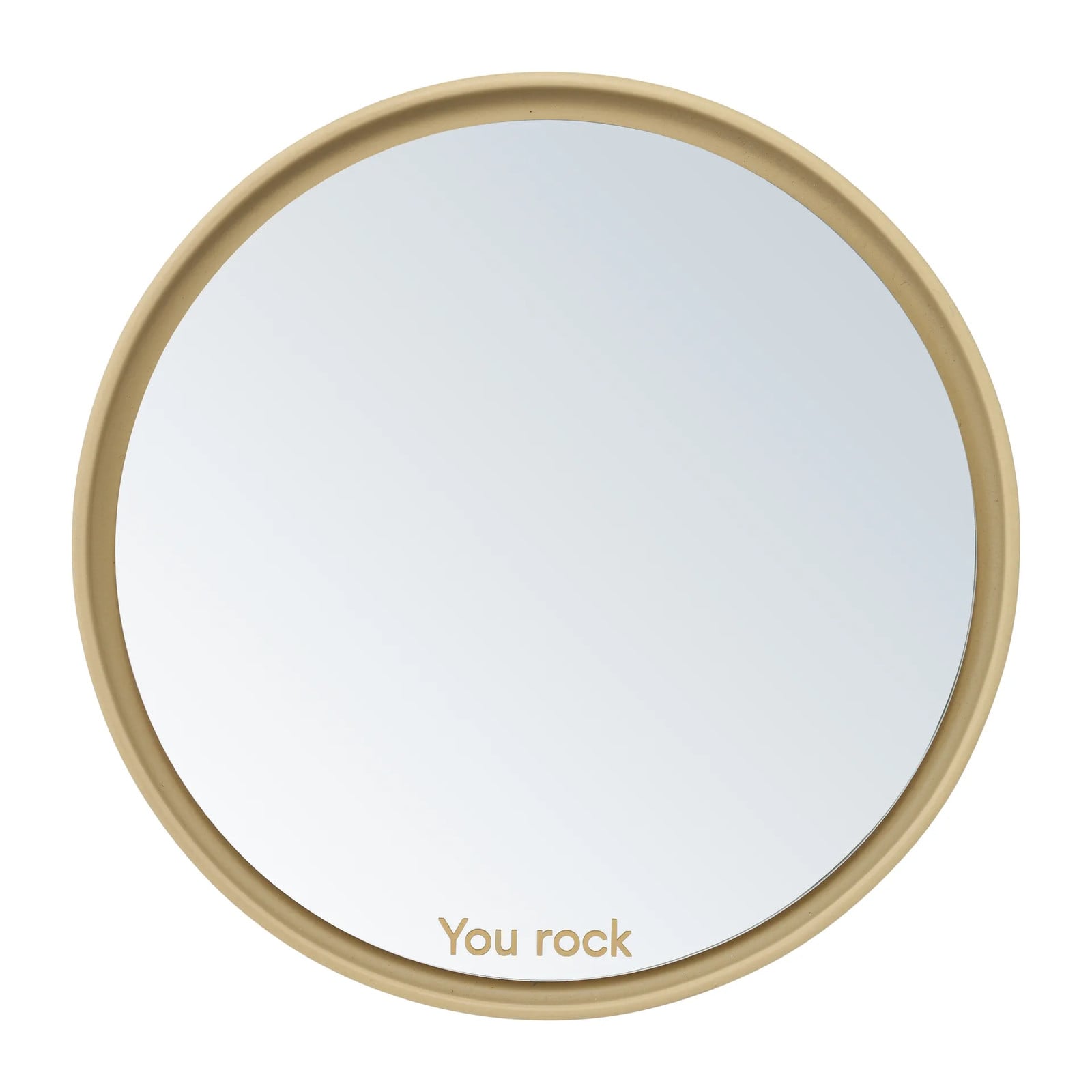 Design Letters Mirror Mirror tafelspiegel Beige Ø21 cm