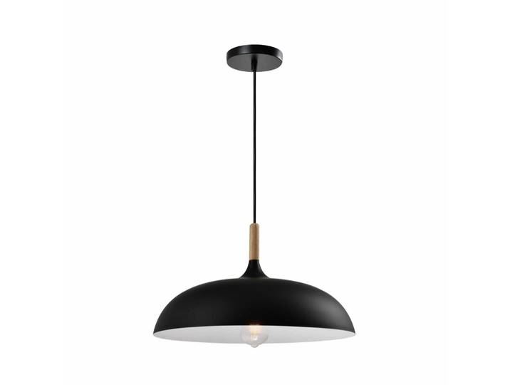 QUVIO Hanglamp Scandinavisch - Rustieke vorm - D 45 cm - Zwart