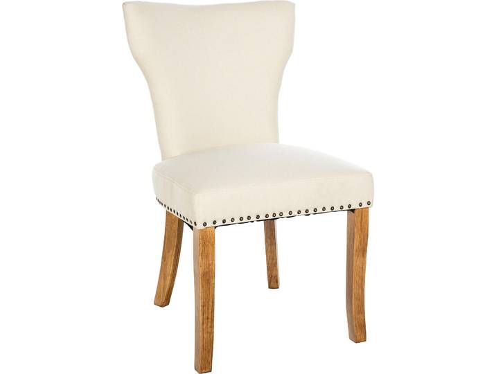 CLP Esszimmerstuhl Zadar Stoff creme Gestell Farbe antik-hell