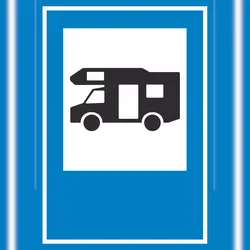 HB-Druck Campingplatz Wohnmobil Schild A5 Rückseite selbstklebend