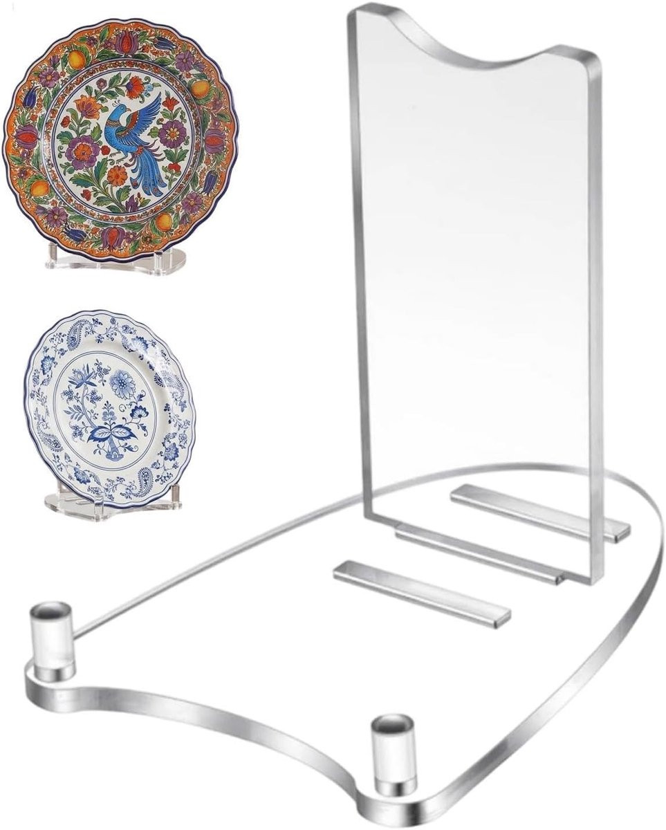 Verstelbare acryl plaatdisplayhouder voor fotolijsten van 7 tot 12 inch - Transparant