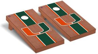 Skip's Garage Miami Hurricanes 2x4 Pro Cornhole Boards - V1
