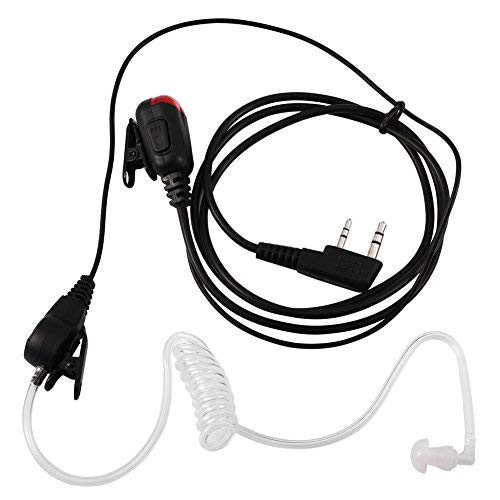 Tangxi Akoestische Buis Oortelefoon met PTT-knop en Microfoon voor Kenwood, Baofeng, TYT en Zastone - 2 Pin Twee Manier Radio - K Hoofd