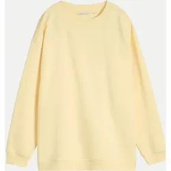 Sweatshirt mit Print Beige XS