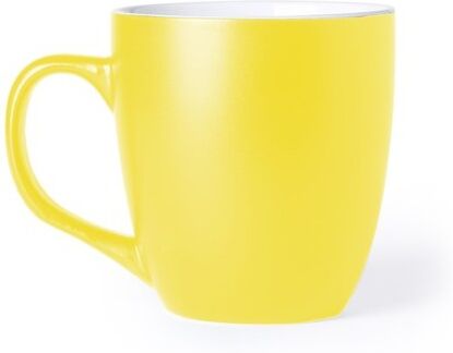 Mug personnalisable en céramique Mabery céramique jaune