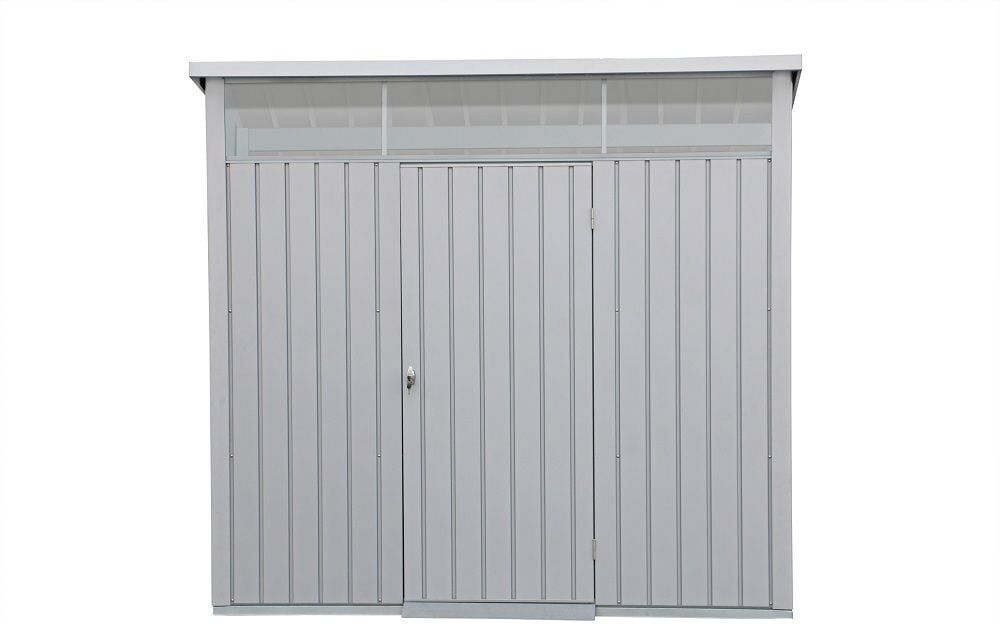 Duramax Metallgerätehaus Palladium silber/grau 249 x 209 cm