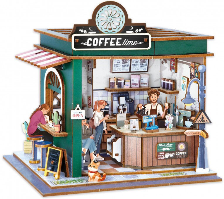 Buki France Maquette en bois 3D Diorama Café - Buki