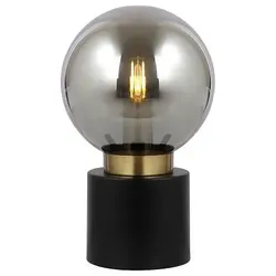 Globo 21003BB Marka Tischleuchte Metall Schwarz Matt, 1X E14